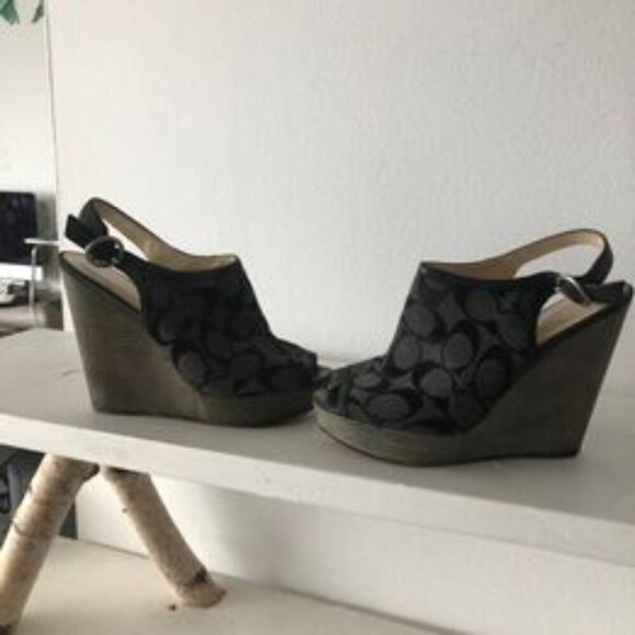 Coach platform  navy blue size 6 - Picture 4 of 4